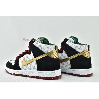 Black Sheep x Nike Dunk High SB Paid In Full 313171-170 White/Metallic Gold-Black Mens Womens Shoes