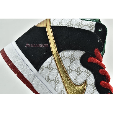 Black Sheep x Nike Dunk High SB Paid In Full 313171-170 White/Metallic Gold-Black Mens Womens Shoes