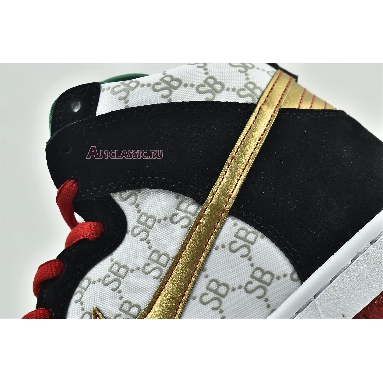 Black Sheep x Nike Dunk High SB Paid In Full 313171-170 White/Metallic Gold-Black Mens Womens Shoes