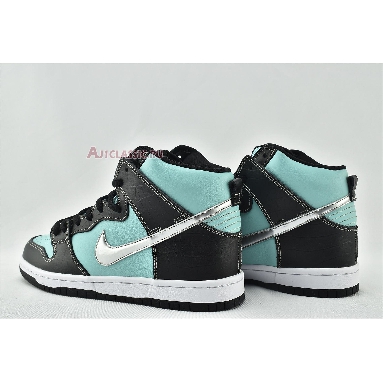 Diamond Supply Co x Nike Dunk High Premium SB Tiffany 653599-400 Aqua/Chrome-Black Mens Womens Shoes