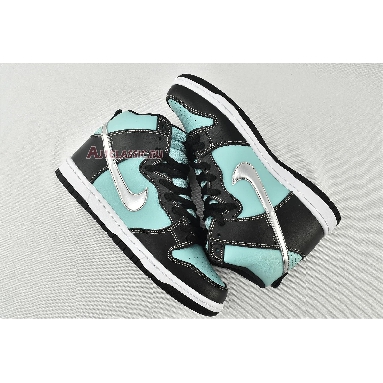 Diamond Supply Co x Nike Dunk High Premium SB Tiffany 653599-400 Aqua/Chrome-Black Mens Womens Shoes