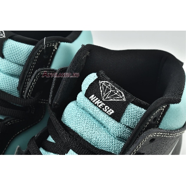 Diamond Supply Co x Nike Dunk High Premium SB Tiffany 653599-400 Aqua/Chrome-Black Mens Womens Shoes