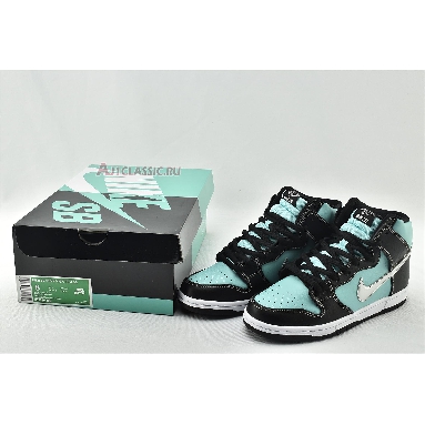 Diamond Supply Co x Nike Dunk High Premium SB Tiffany 653599-400 Aqua/Chrome-Black Mens Womens Shoes