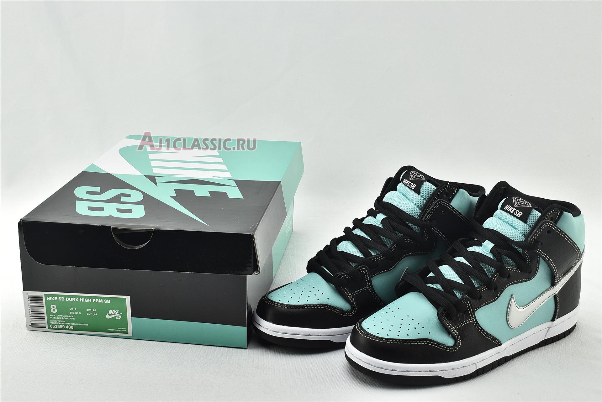 New Diamond Supply Co x Nike Dunk High Premium SB "Tiffany" 653599-400 Shoes