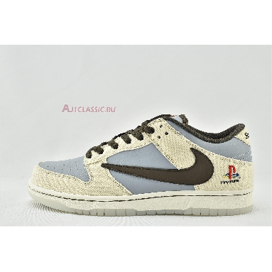 Travis Scott x PlayStation x Nike Dunk Low CU1726-800 Grey/Beige/Brown/Orange Mens Womens Shoes