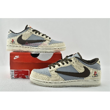 Travis Scott x PlayStation x Nike Dunk Low CU1726-800 Grey/Beige/Brown/Orange Mens Womens Shoes