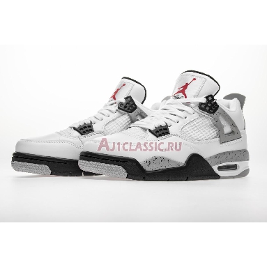 Air Jordan 4 Retro OG White Cement 2016 840606-192 White/Fire Red-Tech Grey-Black Mens Womens Shoes