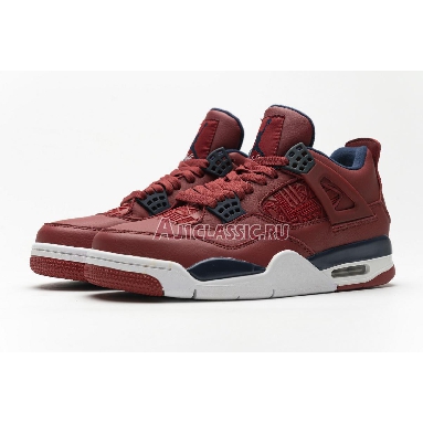 Air Jordan 4 Retro FIBA CI1184-617 Gym Red/White-Metallic Gold-Obsidian Sneakers