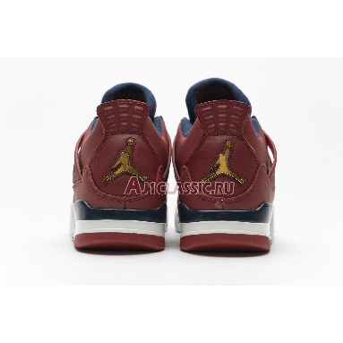 Air Jordan 4 Retro FIBA CI1184-617 Gym Red/White-Metallic Gold-Obsidian Sneakers