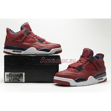 Air Jordan 4 Retro FIBA CI1184-617 Gym Red/White-Metallic Gold-Obsidian Sneakers