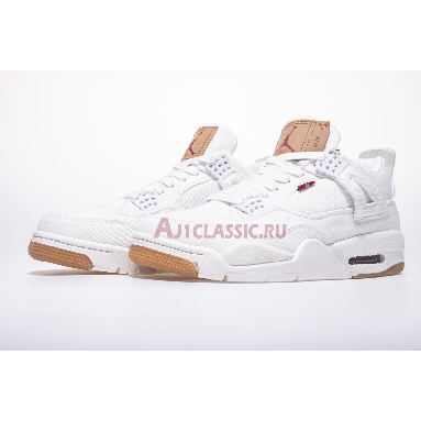 Levis x Air Jordan 4 Retro White Denim AO2571-100 White/White-White Sneakers