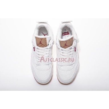 Levis x Air Jordan 4 Retro White Denim AO2571-100 White/White-White Mens Womens Shoes