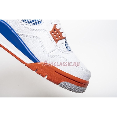 Air Jordan 4 Retro Knicks 308497-171 White/Old Royal-University Orange-Tech Grey Sneakers