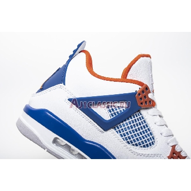 Air Jordan 4 Retro Knicks 308497-171 White/Old Royal-University Orange-Tech Grey Sneakers