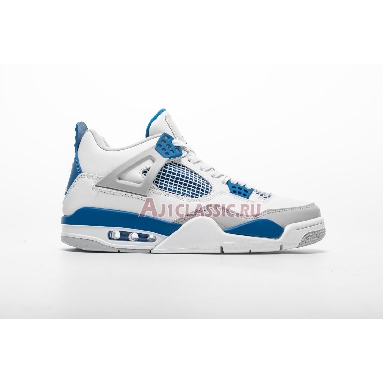 Air Jordan 4 Retro Military Blue 2012 308497-105 White/Military Blue-Ntrl Grey Sneakers