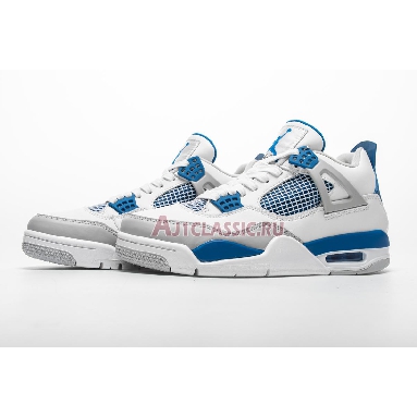 Air Jordan 4 Retro Military Blue 2012 308497-105 White/Military Blue-Ntrl Grey Sneakers