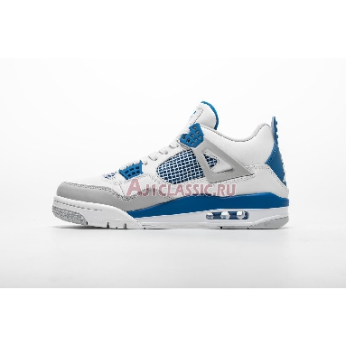 Air Jordan 4 Retro Military Blue 2012 308497-105 White/Military Blue-Ntrl Grey Sneakers