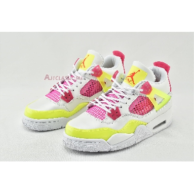 Air Jordan 4 Retro Lemon Venom CV7808-100 White/Lemon Venom/Pink Blast Sneakers