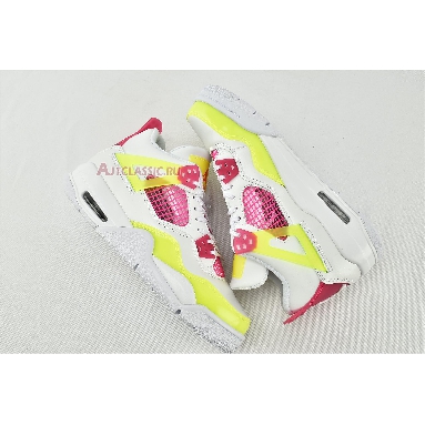 Air Jordan 4 Retro Lemon Venom CV7808-100 White/Lemon Venom/Pink Blast Mens Womens Shoes