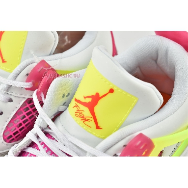 Air Jordan 4 Retro Lemon Venom CV7808-100 White/Lemon Venom/Pink Blast Mens Womens Shoes