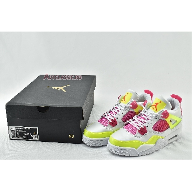 Air Jordan 4 Retro Lemon Venom CV7808-100 White/Lemon Venom/Pink Blast Sneakers