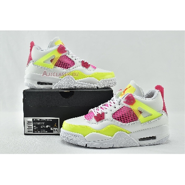 Air Jordan 4 Retro Lemon Venom CV7808-100 White/Lemon Venom/Pink Blast Sneakers