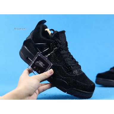 Olivia Kim x Wmns Air Jordan 4 Retro No Cover CK2925-001 Black/Black/Black Mens Womens Shoes