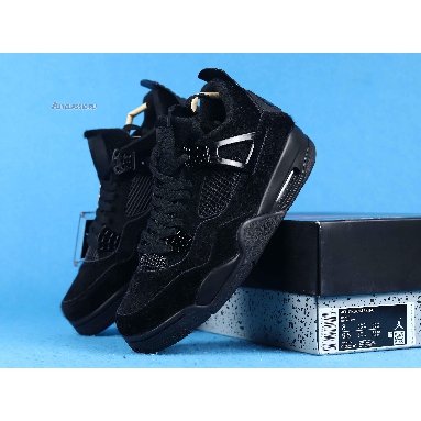 Olivia Kim x Wmns Air Jordan 4 Retro No Cover CK2925-001 Black/Black/Black Mens Womens Shoes