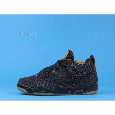 Levis x Air Jordan 4 Retro Black Denim AO2571-001 Black/Black/Black Mens Womens Shoes