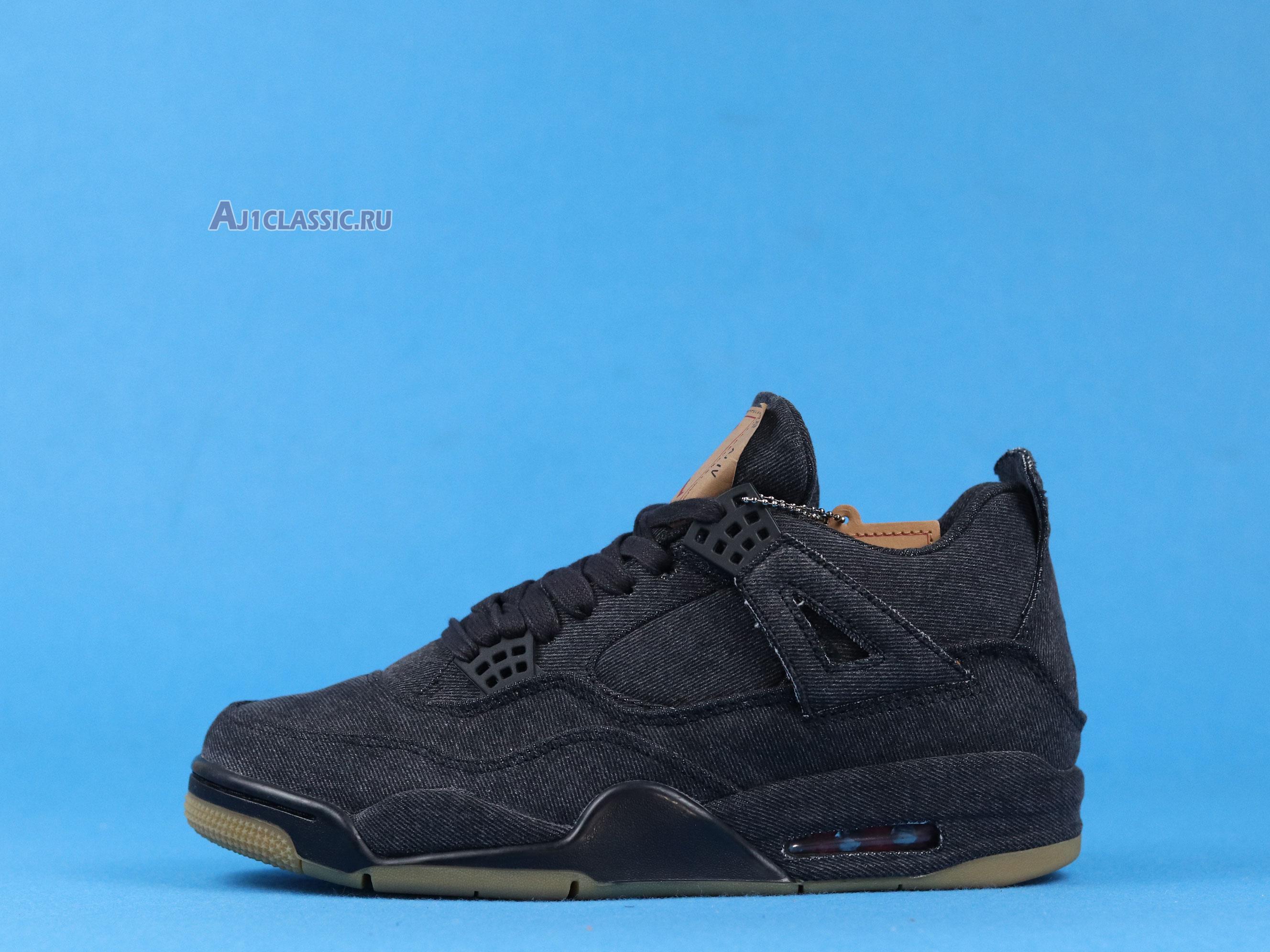 New Levis x Air Jordan 4 Retro "Black Denim" AO2571-001 Shoes