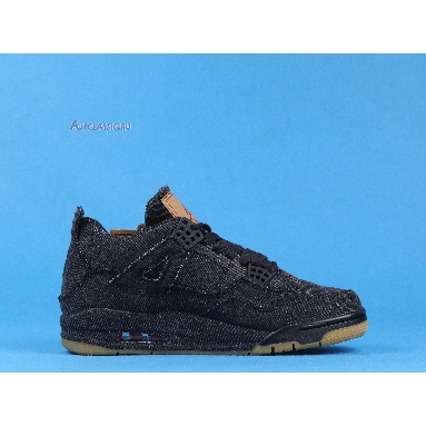 Levis x Air Jordan 4 Retro Black Denim AO2571-001 Black/Black/Black Sneakers