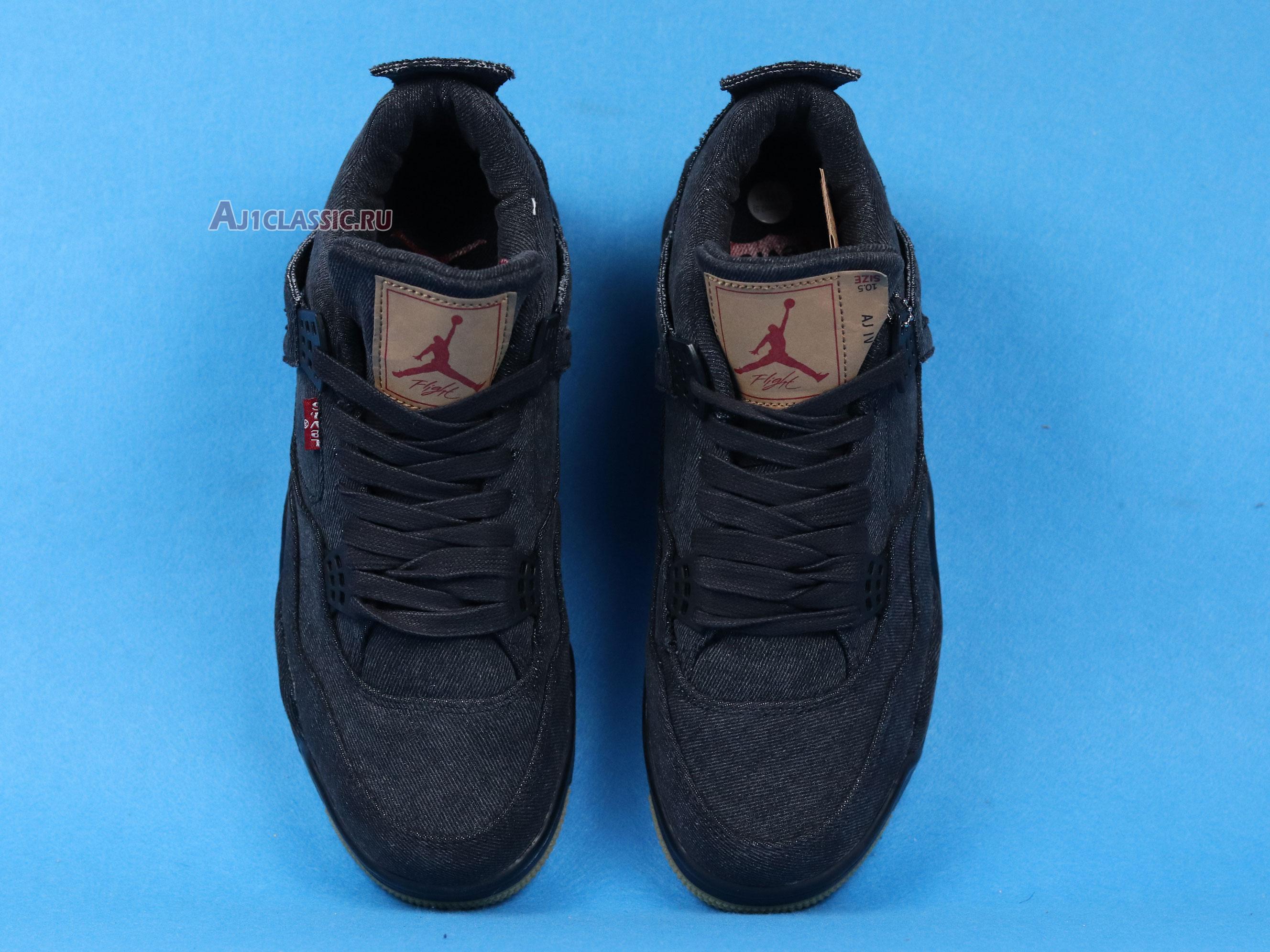 New Levis x Air Jordan 4 Retro "Black Denim" AO2571-001 Shoes