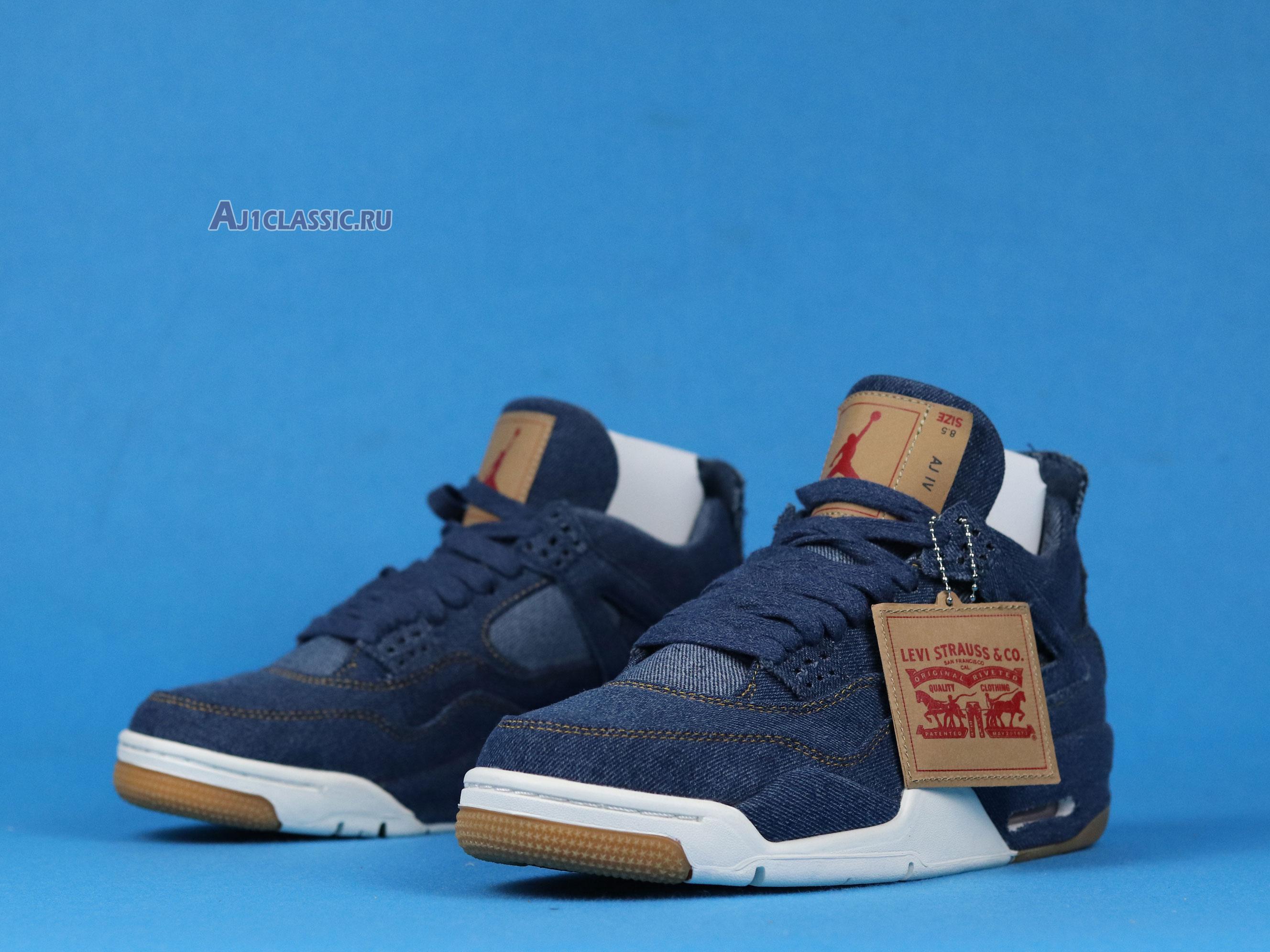 New Levis x Air Jordan 4 Retro "Denim" AO2571-401 Shoes