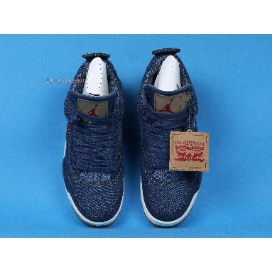 Levis x Air Jordan 4 Retro Denim AO2571-401 Denim/Denim-Sail-Game Red Mens Womens Shoes