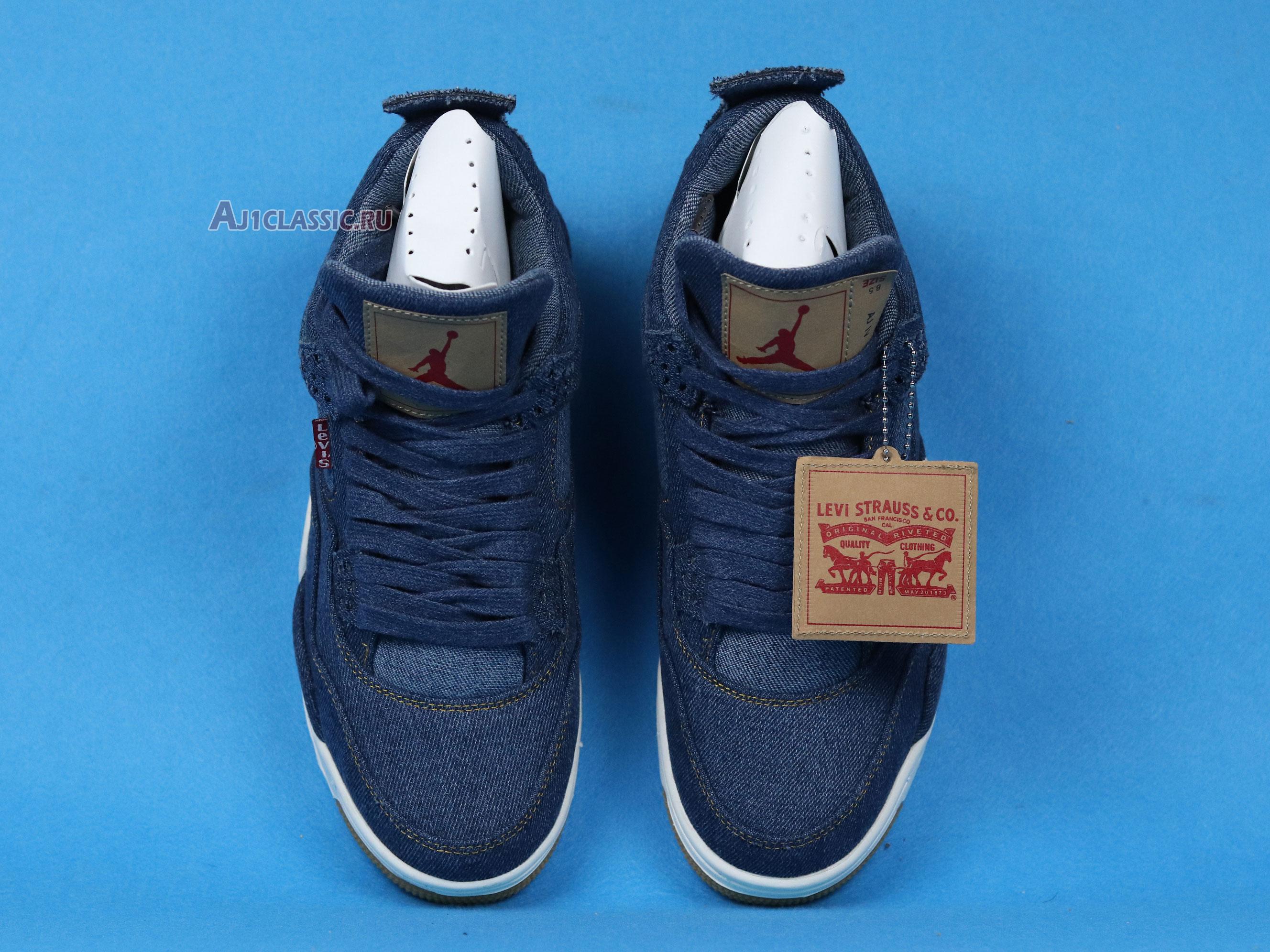 New Levis x Air Jordan 4 Retro "Denim" AO2571-401 Shoes