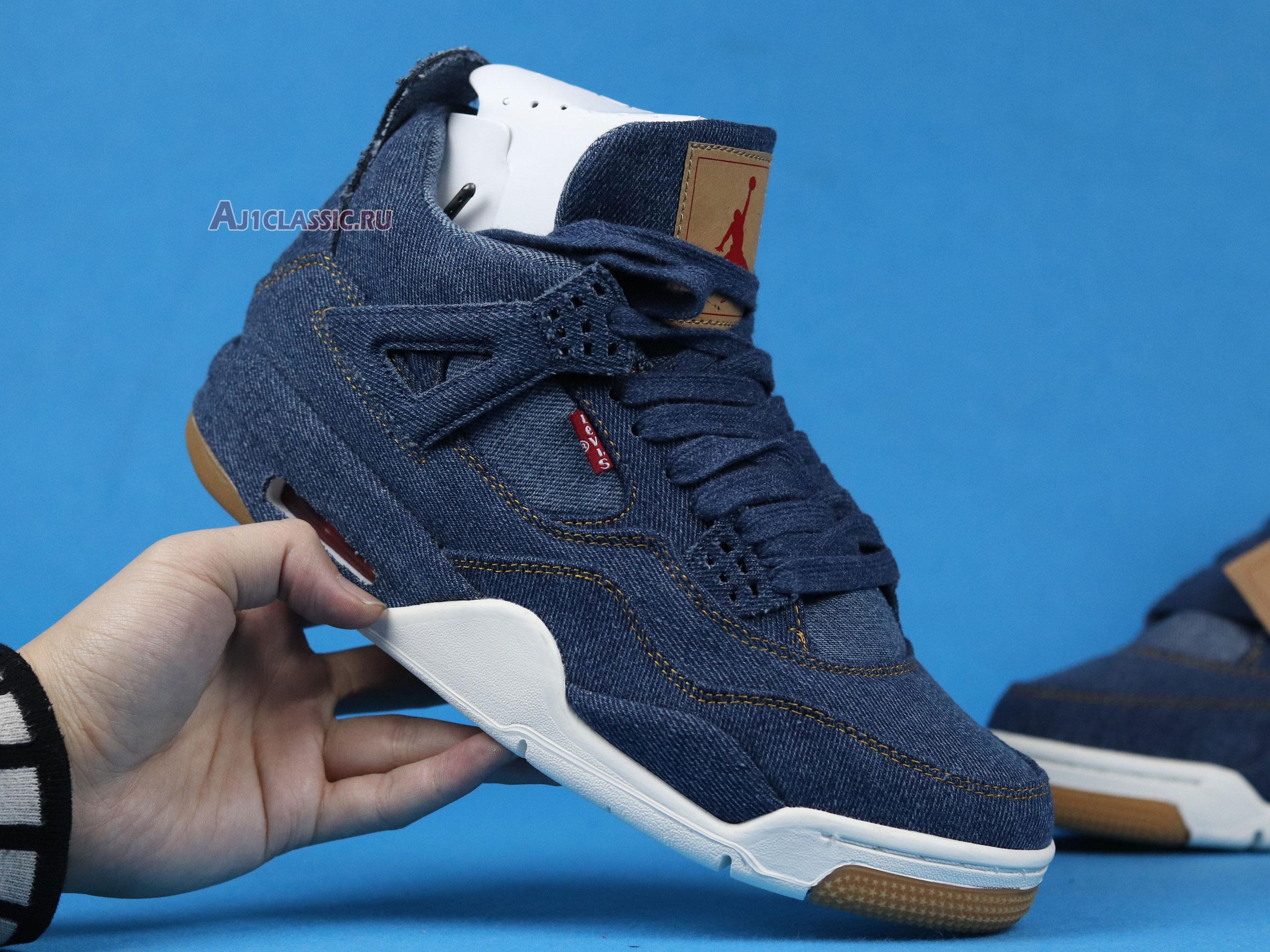 New Levis x Air Jordan 4 Retro "Denim" AO2571-401 Shoes