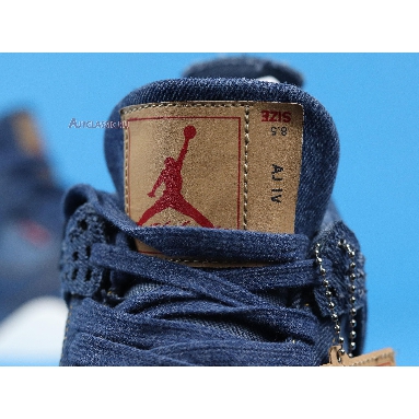 Levis x Air Jordan 4 Retro Denim AO2571-401 Denim/Denim-Sail-Game Red Mens Womens Shoes