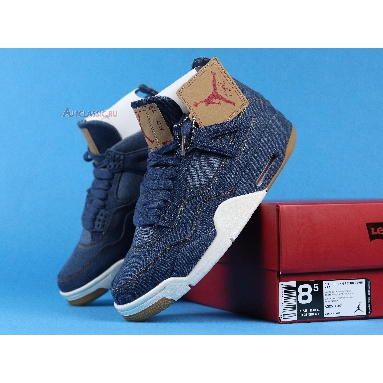 Levis x Air Jordan 4 Retro Denim AO2571-401 Denim/Denim-Sail-Game Red Mens Womens Shoes