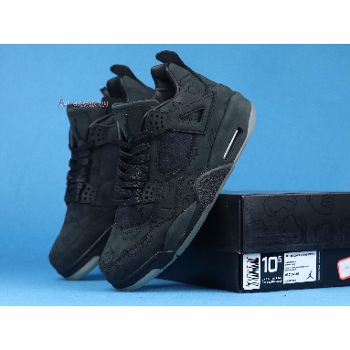 KAWS x Air Jordan 4 Retro Black 930155-001 Black/Black-Clear Glow Mens Womens Shoes