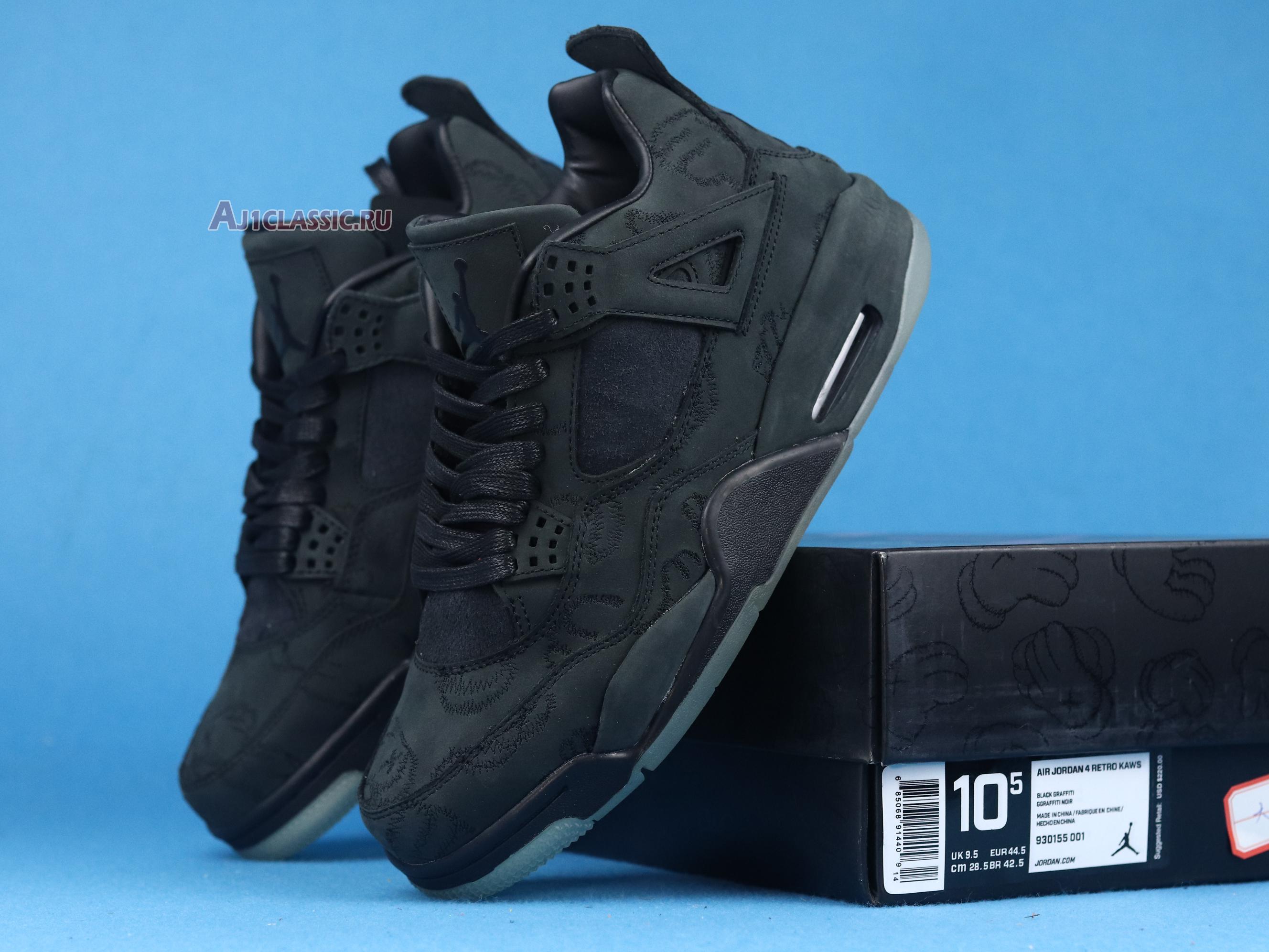 KAWS x Air Jordan 4 Retro "Black" 930155-001