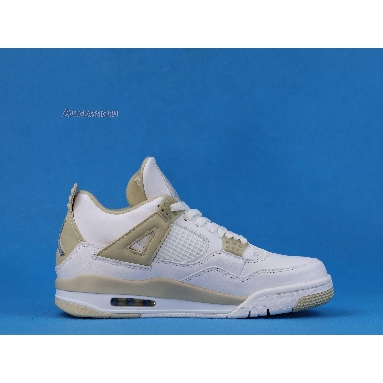 Air Jordan 4 Retro Linen 487724-118 White/Boarder Blue-Light Sand Sneakers