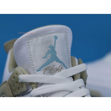 Air Jordan 4 Retro Linen 487724-118 White/Boarder Blue-Light Sand Mens Womens Shoes