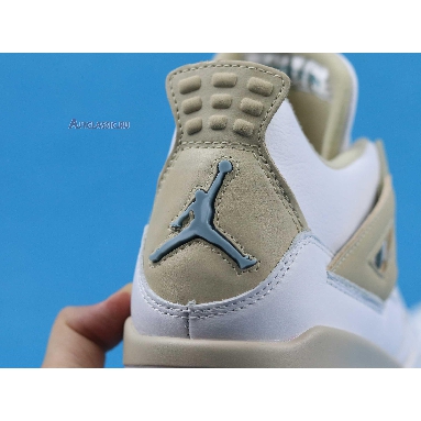 Air Jordan 4 Retro Linen 487724-118 White/Boarder Blue-Light Sand Sneakers