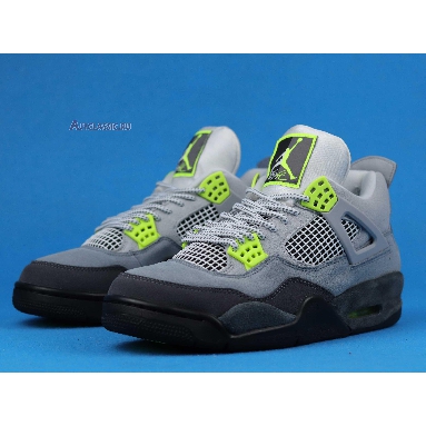 Air Jordan 4 Retro SE Neon 95 CT5342-007 Cool Grey/Volt/Wolf Grey/Anthracite Mens Womens Shoes