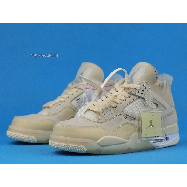 Off-White x Wmns Air Jordan 4 SP Sail CV9388-100 Sail/Muslin/White/Black Mens Womens Shoes