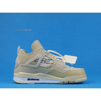 Off-White x Wmns Air Jordan 4 SP Sail CV9388-100 Sail/Muslin/White/Black Mens Womens Shoes