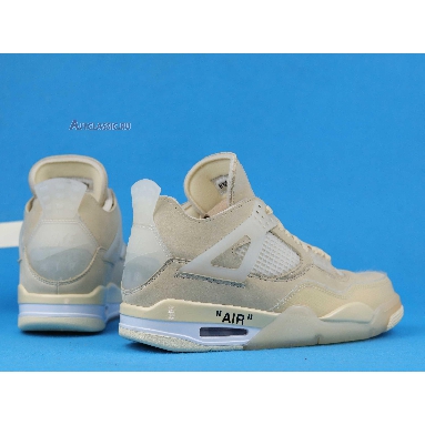 Off-White x Wmns Air Jordan 4 SP Sail CV9388-100 Sail/Muslin/White/Black Mens Womens Shoes