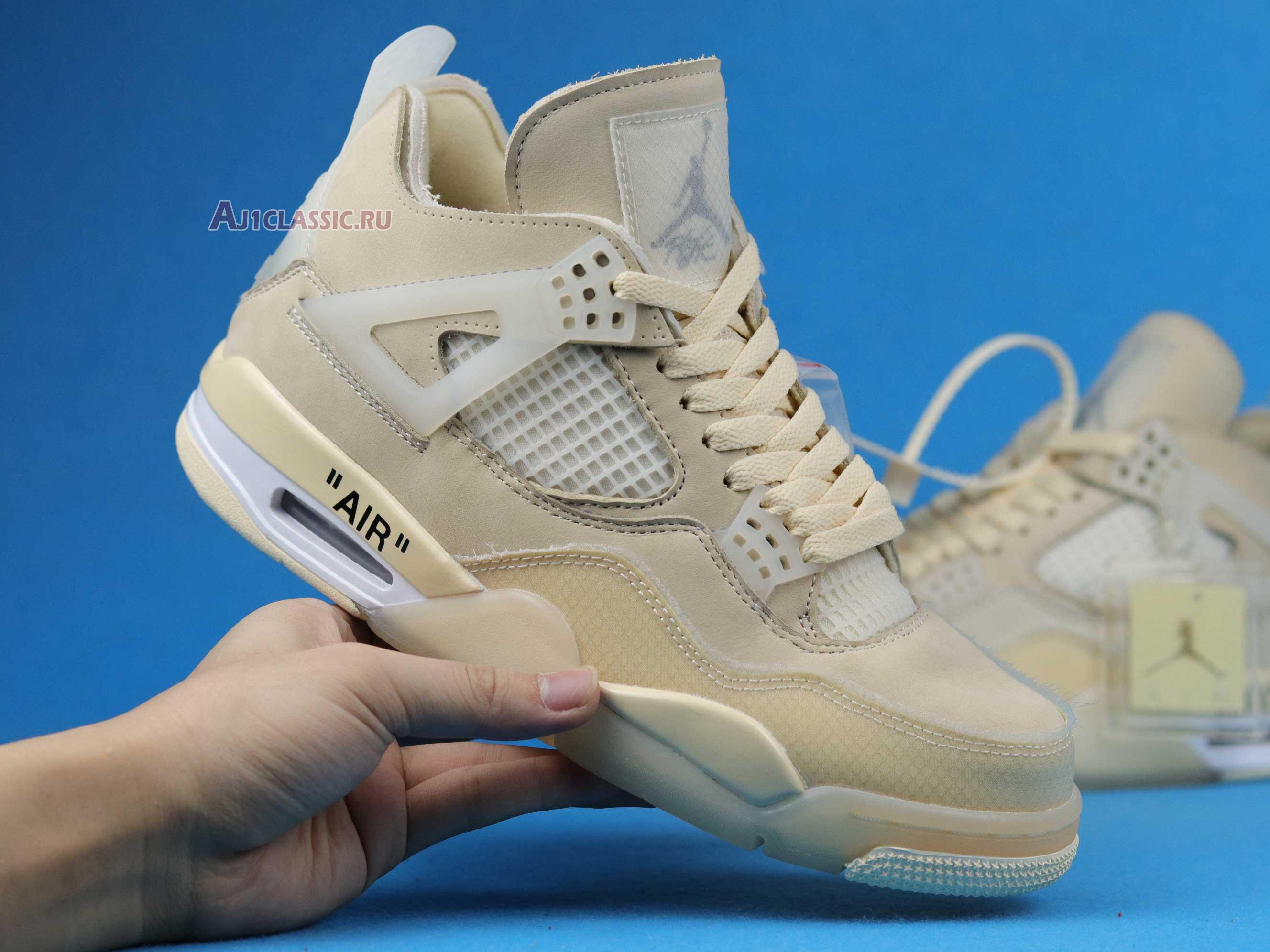 New Off-White x Wmns Air Jordan 4 SP "Sail" CV9388-100 Shoes