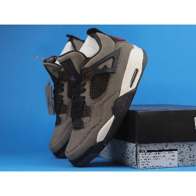 Travis Scott x Nike Air Jordan 4 Dark Mocha AJ4-882335 Dark Mocha/Sail-Cool Grey-Verd Mens Womens Shoes