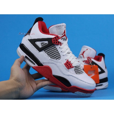 Air Jordan 4 Retro OG Fire Red 2020 DC7770-160 White/Black/Tech Grey/Fire Red Sneakers